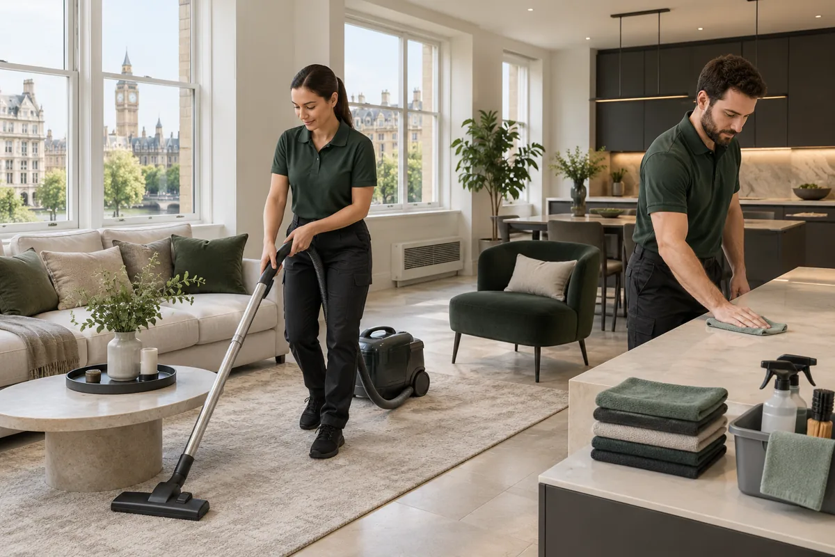 Professional cleaning kit and folded cloths